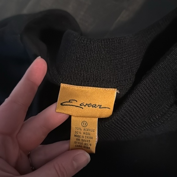 E Wear Black Wool Blend 3 Piece Skirt Set Size 1X/ 2X - Picture 11 of 16